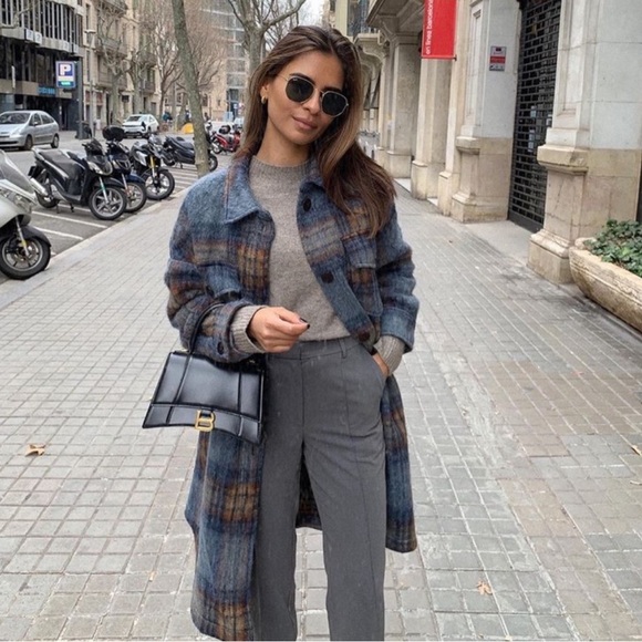 Zara long plaid jacket size XS - Picture 2 of 13